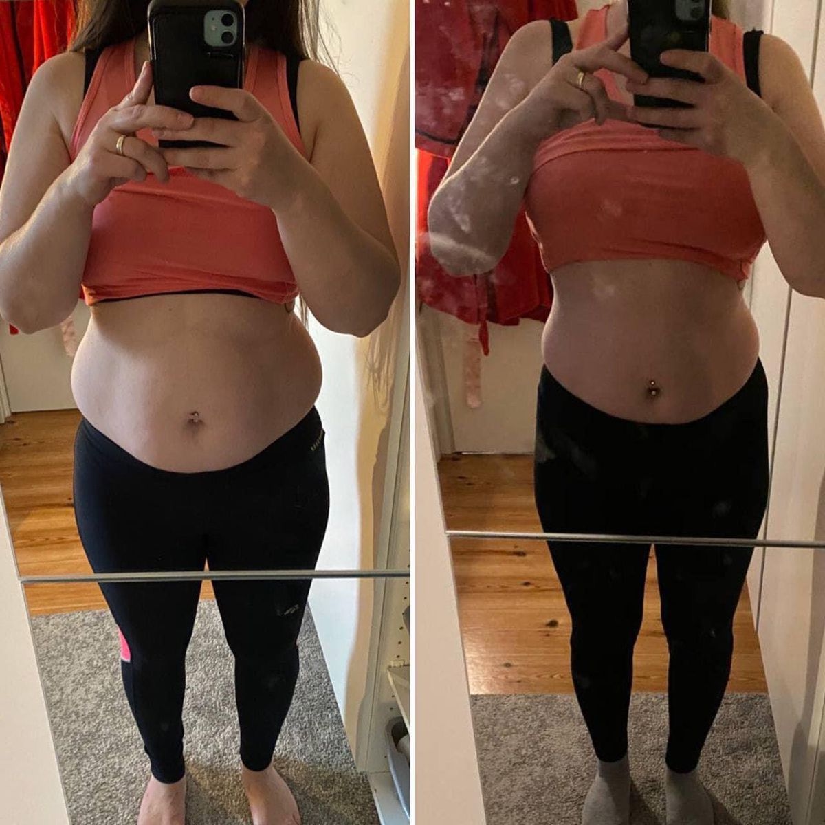 Antes e depois de uma aluna da Dieta da Selva